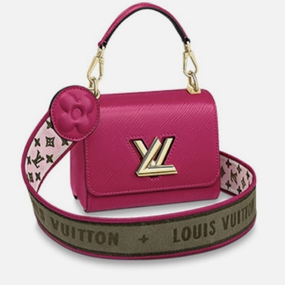 Like New Louis Vuitton Epi Twist Shoulder Bag Mini Agathe Rose Pink